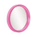 Ellipse 39 X 35 inch Glossy Hot Pink Wall Mirror