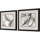 Abstract Teal and Gray and Metallic and Beige Framed Art, Propac