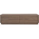 Round Off 55 X 30 inch Brown Coffee Table