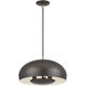 Domma 3 Light 17 inch English Bronze with Antique Brass Accents Pendant Ceiling Light