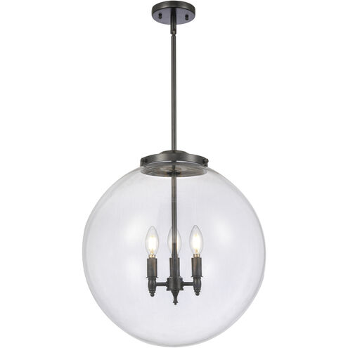 Franklin Restoration Beacon LED 18 inch Matte Black Statement Pendant Ceiling Light in Clear