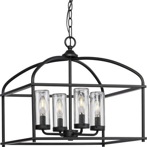 Swansea 4 Light 18 inch Matte Black Outdoor Chandelier