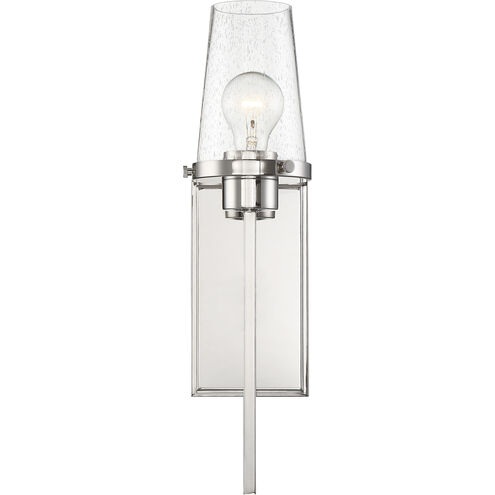 Rector 1 Light 5 inch Polished Nickel and Clear Seeded Wall Sconce Wall Light