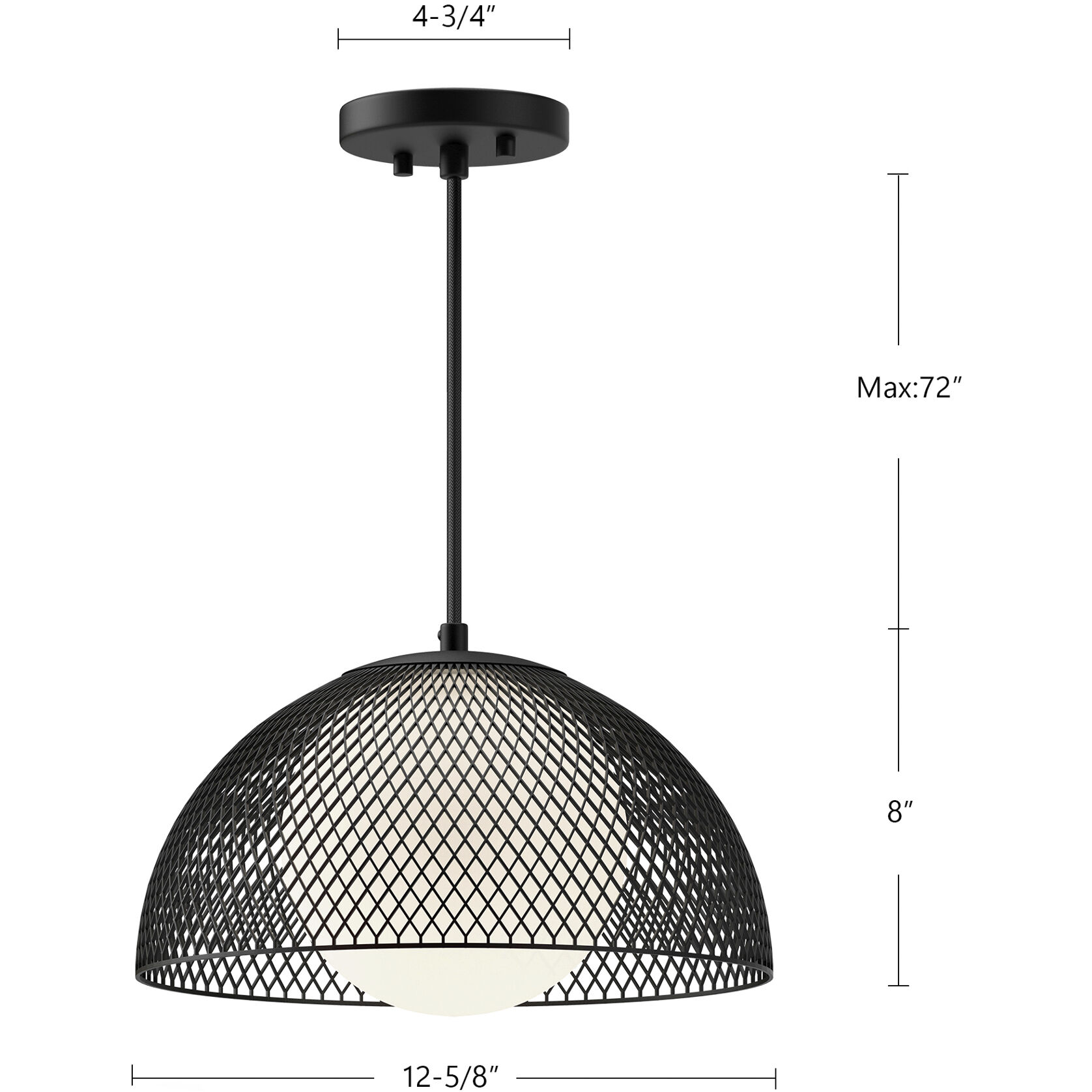 Alora Mood Haven Pendant Ceiling Light in Matte Black