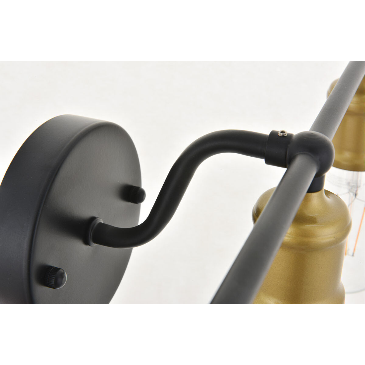 Serif 4 Light 22 inch Brass and Black Wall Sconce Wall Light