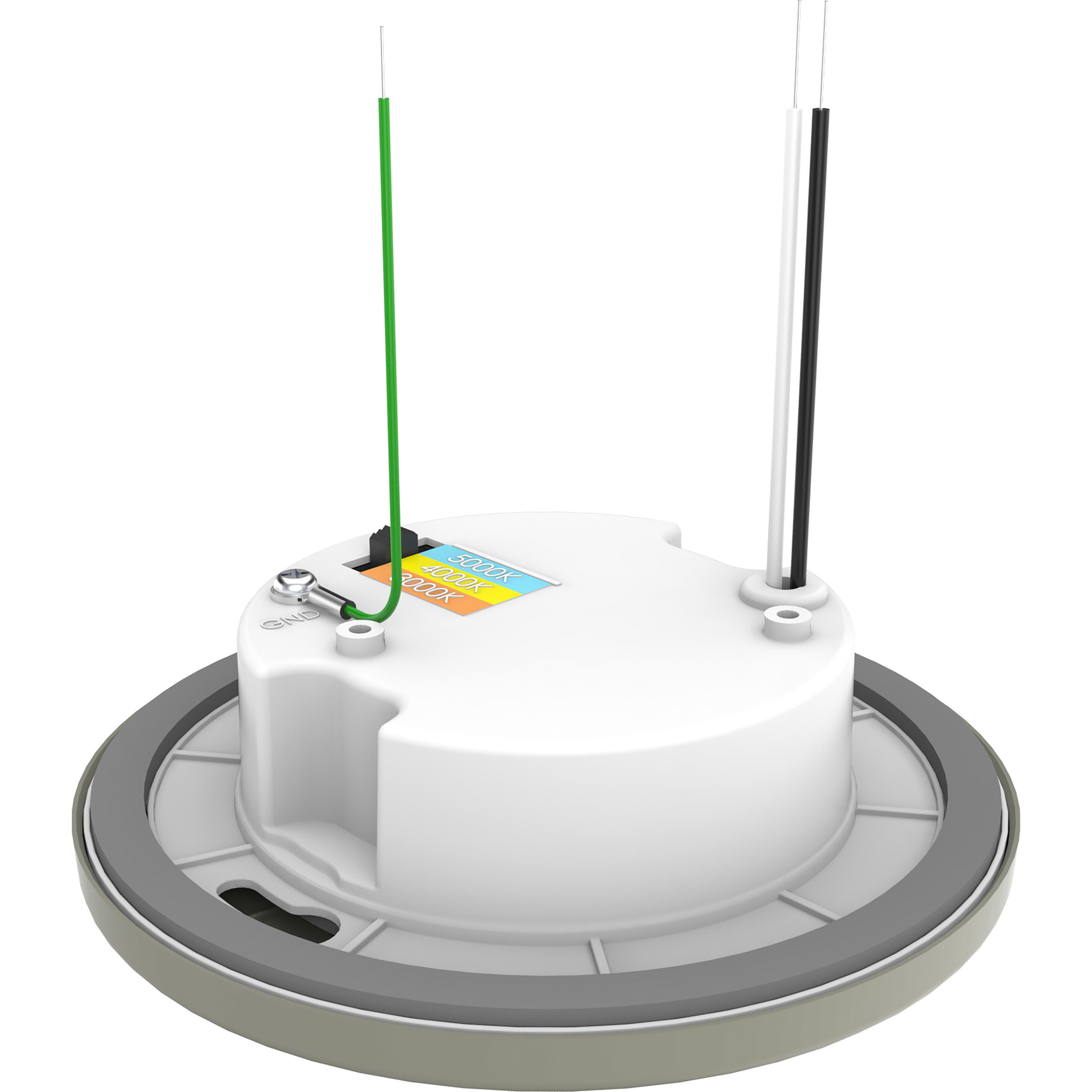 ColorQuick LED 5 inch Brushed Nickel Close-to-Ceiling Ceiling Light, Edge Lit