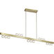 Raleigh 15 Light 72 inch Aged Brass Horizontal Pendant Ceiling Light