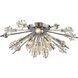 Starburst 8 Light 26 inch Polished Chrome with Clear Semi Flush Mount Ceiling Light