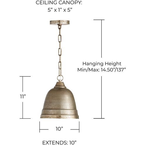 Sedona 1 Light 10 inch Oxidized Nickel Pendant Ceiling Light