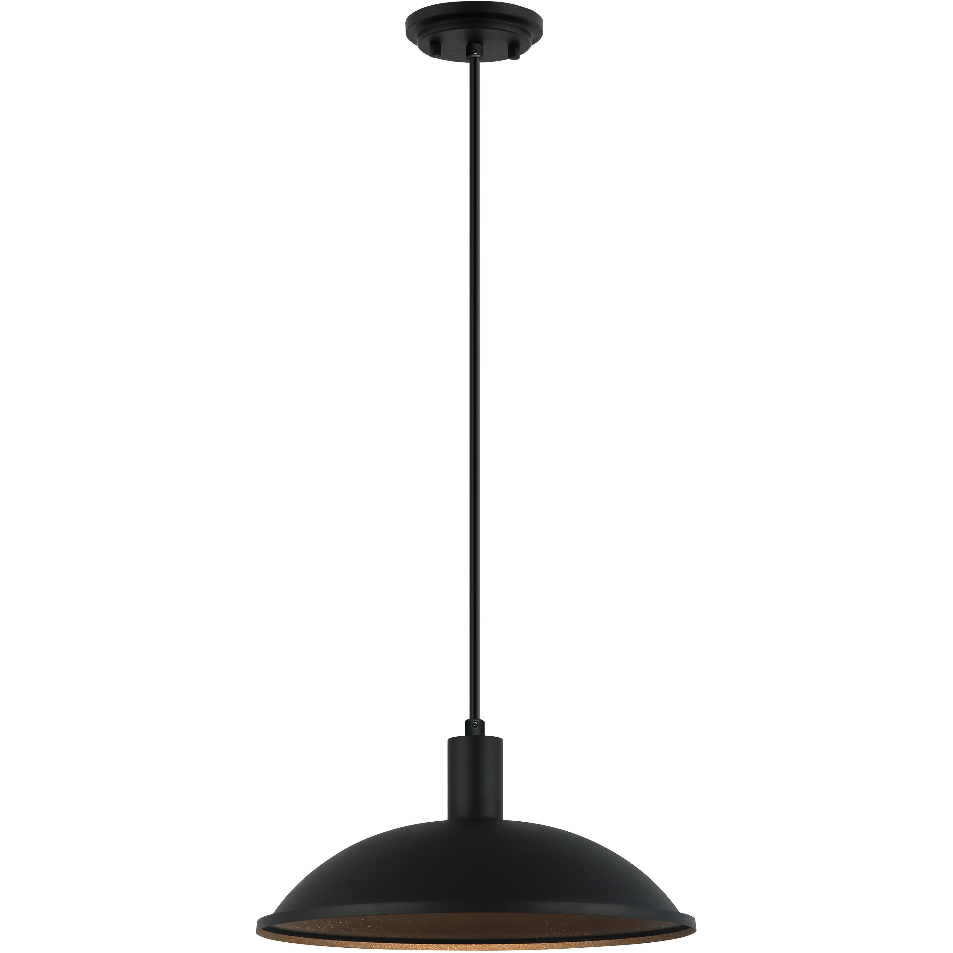 Farmley 1 Light 12 inch Matte Black Outdoor Pendant