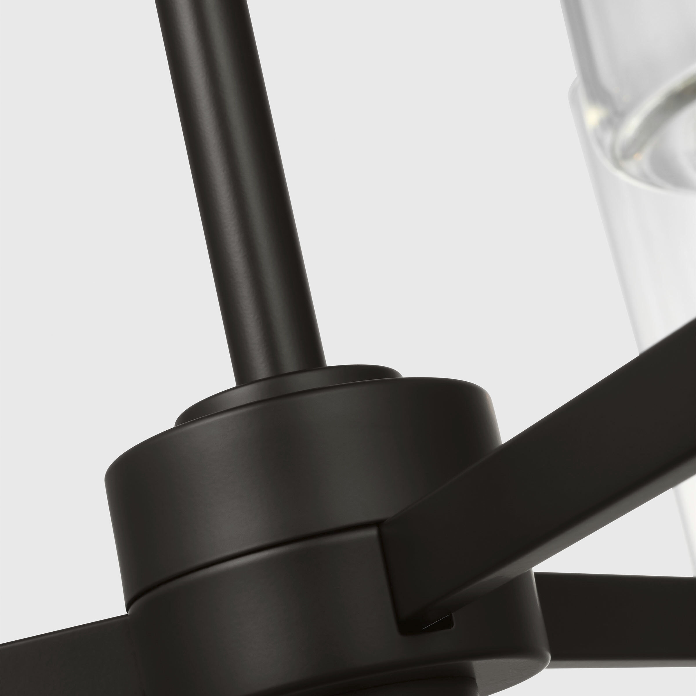 Fullton 3 Light 23.13 inch Midnight Black Semi-Flush Mount Ceiling Light in Clear Glass