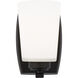 Franport 1 Light 5 inch Midnight Black Wall Bath Fixture Wall Light