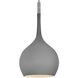 Ziggy 1 Light 12 inch Matte Gray with Slate Bronze Indoor Pendant Ceiling Light