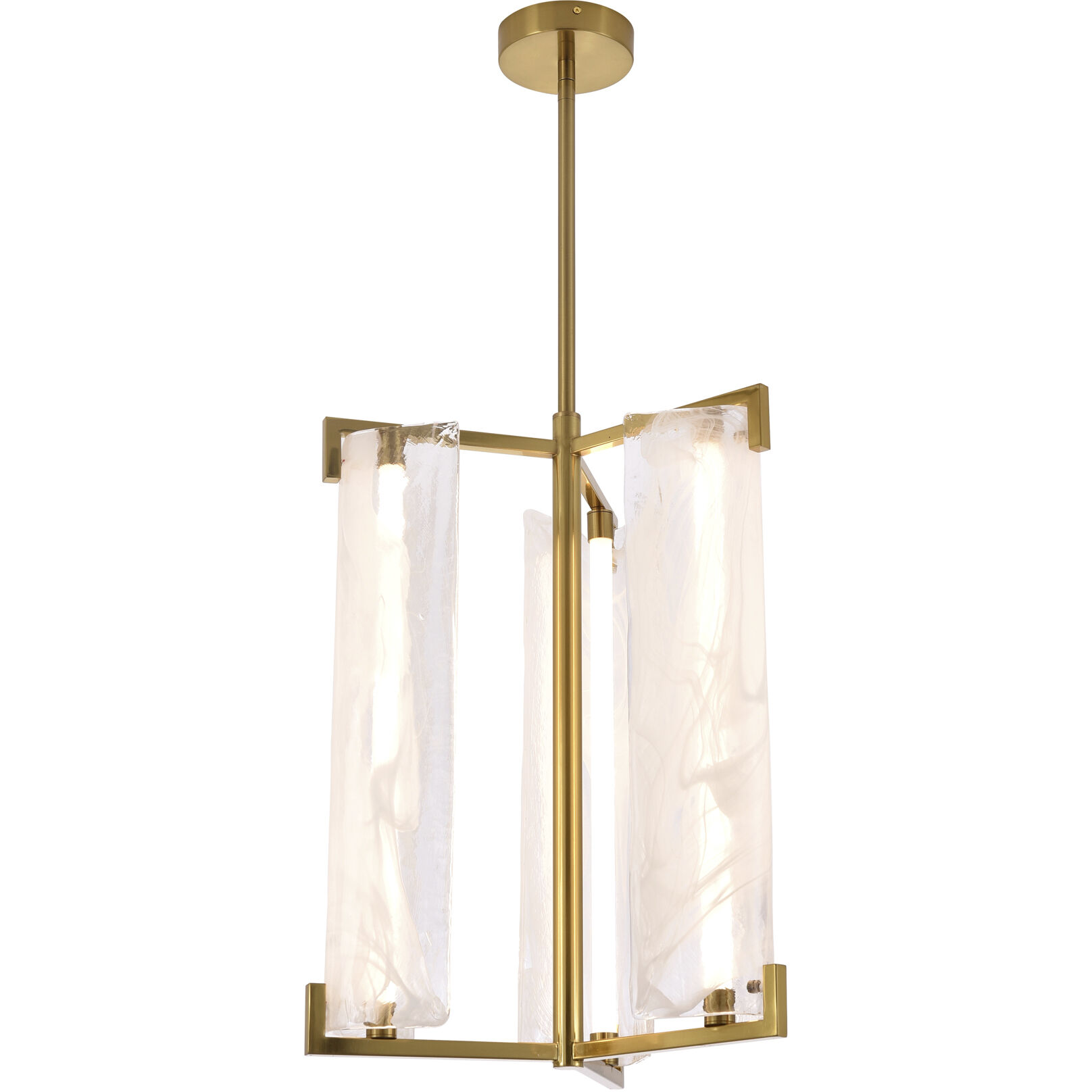 Mingle 3 Light 17 inch Satin Brass Pendant Ceiling Light