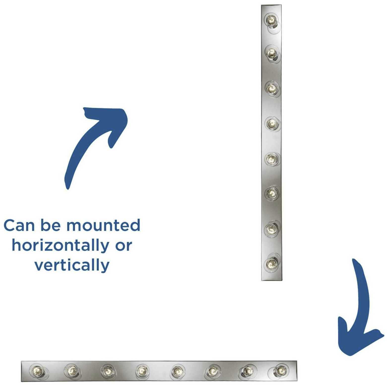 Broadway 8 Light 60 inch Polished Chrome Bath Vanity Wall Light