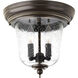 Ashmore 2 Light 11 inch Antique Bronze Outdoor Flush Mount