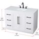 Chase 48 X 34 inch White Bathroom Vanity Cabinet
