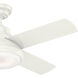 Levitt 44 inch Fresh White with Fresh White, Rustic Oak Blades Ceiling Fan