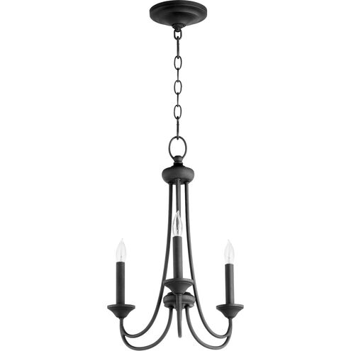 Brooks 3 Light 16 inch Noir Mini Chandelier Ceiling Light