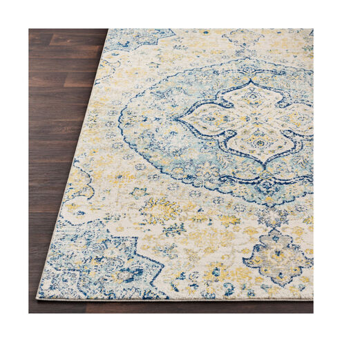 Channing 87 X 31 inch Teal/Saffron/Ivory/Light Gray/Bright Yellow Rugs, Runner