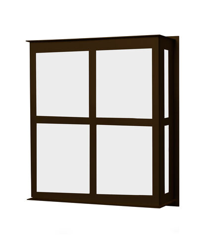 Bree LED 11 inch Bronze Outdoor Sconce in White Acrylic