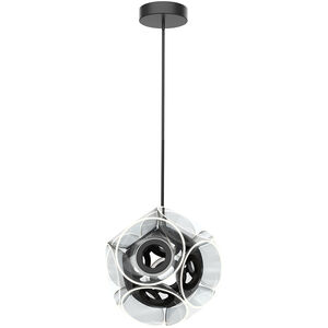Magellan LED 23.13 inch Black with Clear Acrylic Light Guide Chandelier Ceiling Light