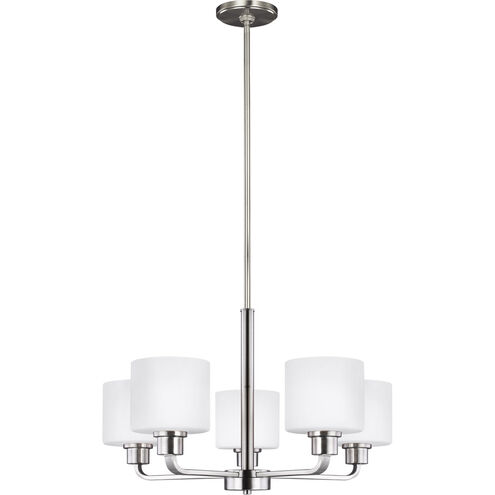 Canfield 5 Light 23.88 inch Brushed Nickel Chandelier Ceiling Light