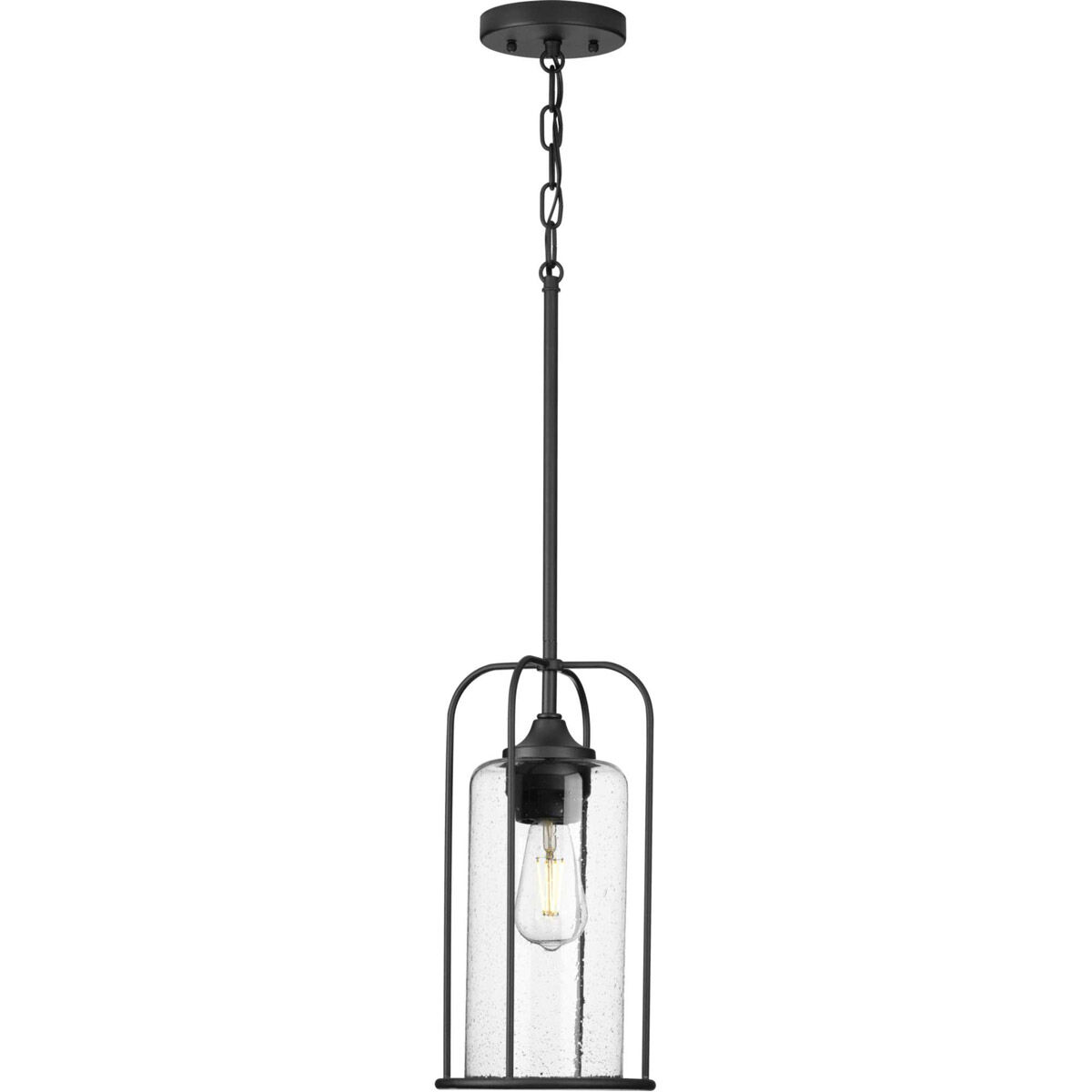 Watch Hill 1 Light 8 inch Textured Black Outdoor Pendant Lantern