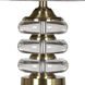 Tinley 39 inch 150.00 watt Brass, Clear, Grey Table Lamp Portable Light