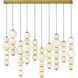 Lisa McDennon Trigo LED 52 inch Lacquered Brass Linear Pendant Ceiling Light