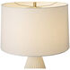Concord 30 inch 100 watt Walnut and White with Weathered Brass Table Lamp Portable Light