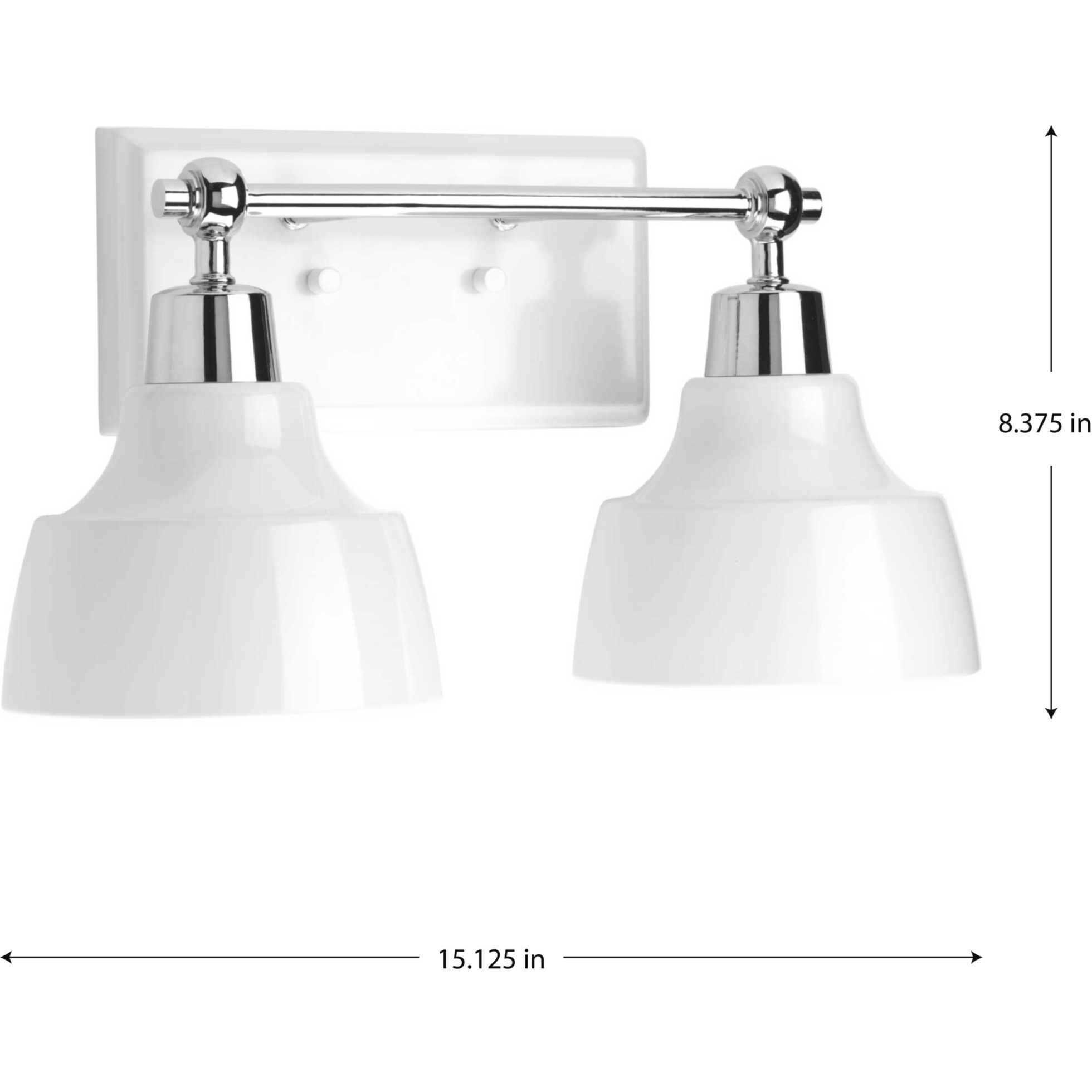 Bramlett 2 Light 15 inch Polished Chrome Bath Vanity Wall Light