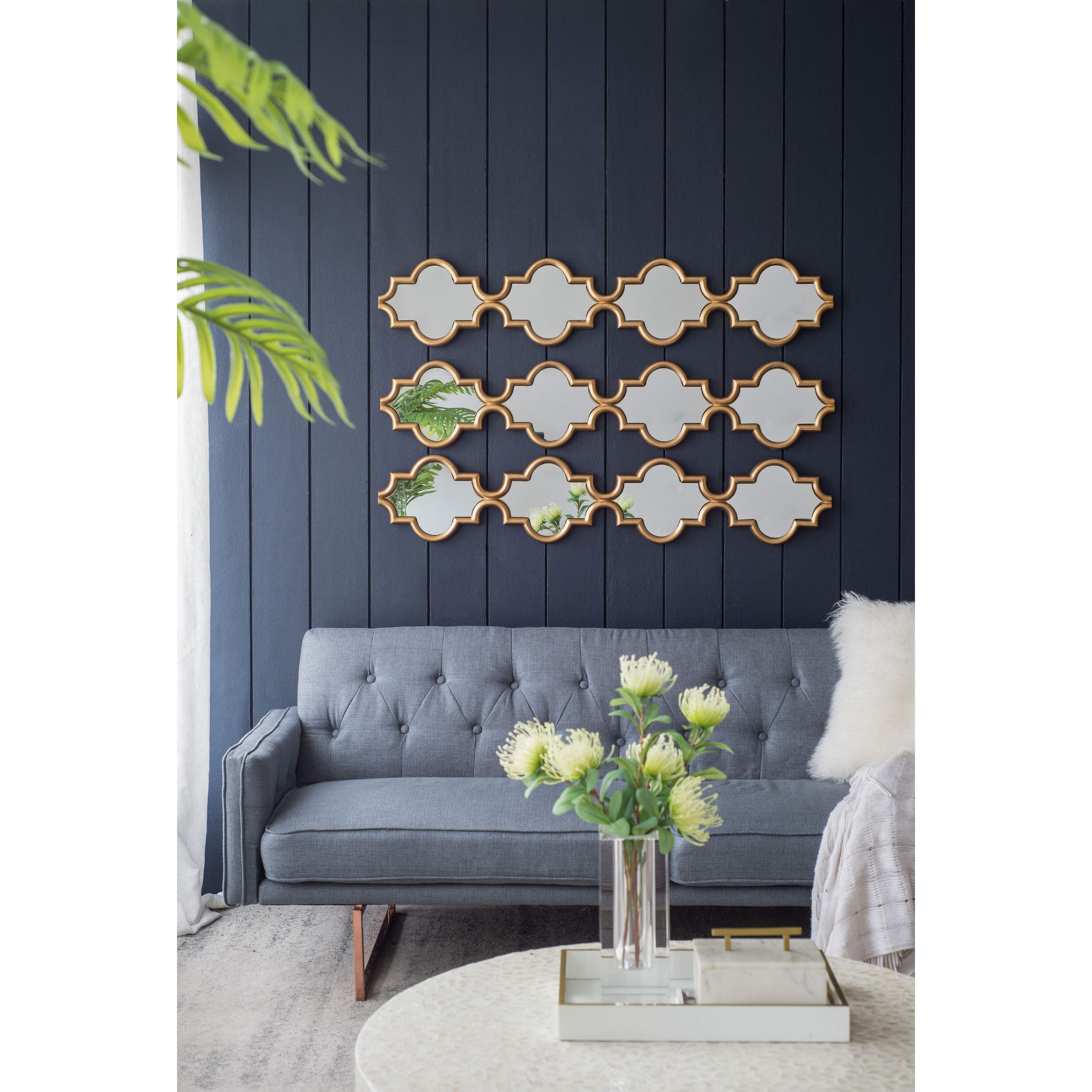 Madlyn 47 X 9.4 inch Gold Wall Mirror