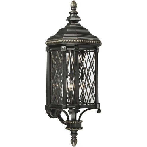 Bexley Manor 6 Light 38 inch Coal/Gold Outdoor Wall Mount, Great Outdoors