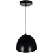 Modest 1 Light 7 inch Black Down Mini Pendant Ceiling Light