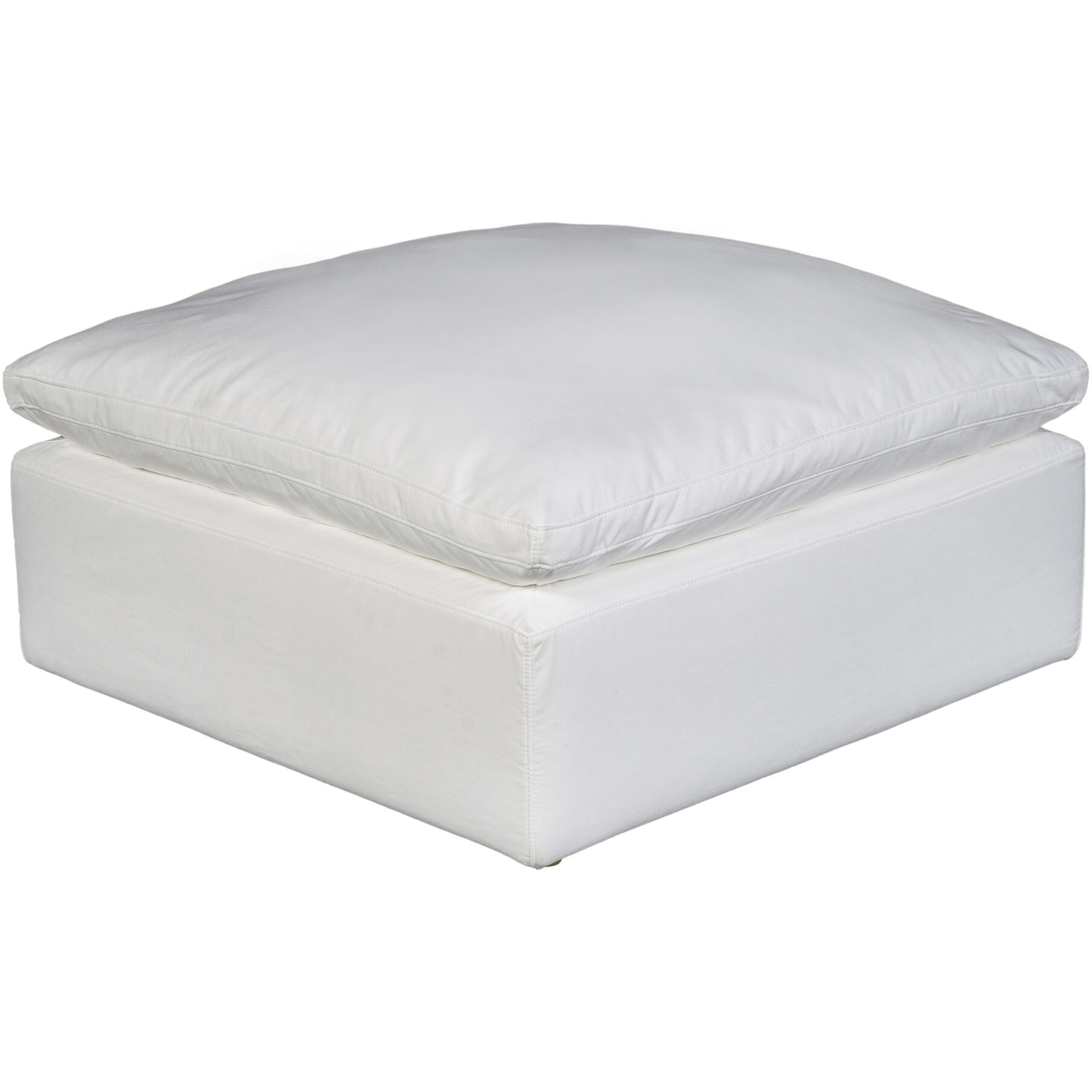 Terra Condo 19 inch White Ottoman