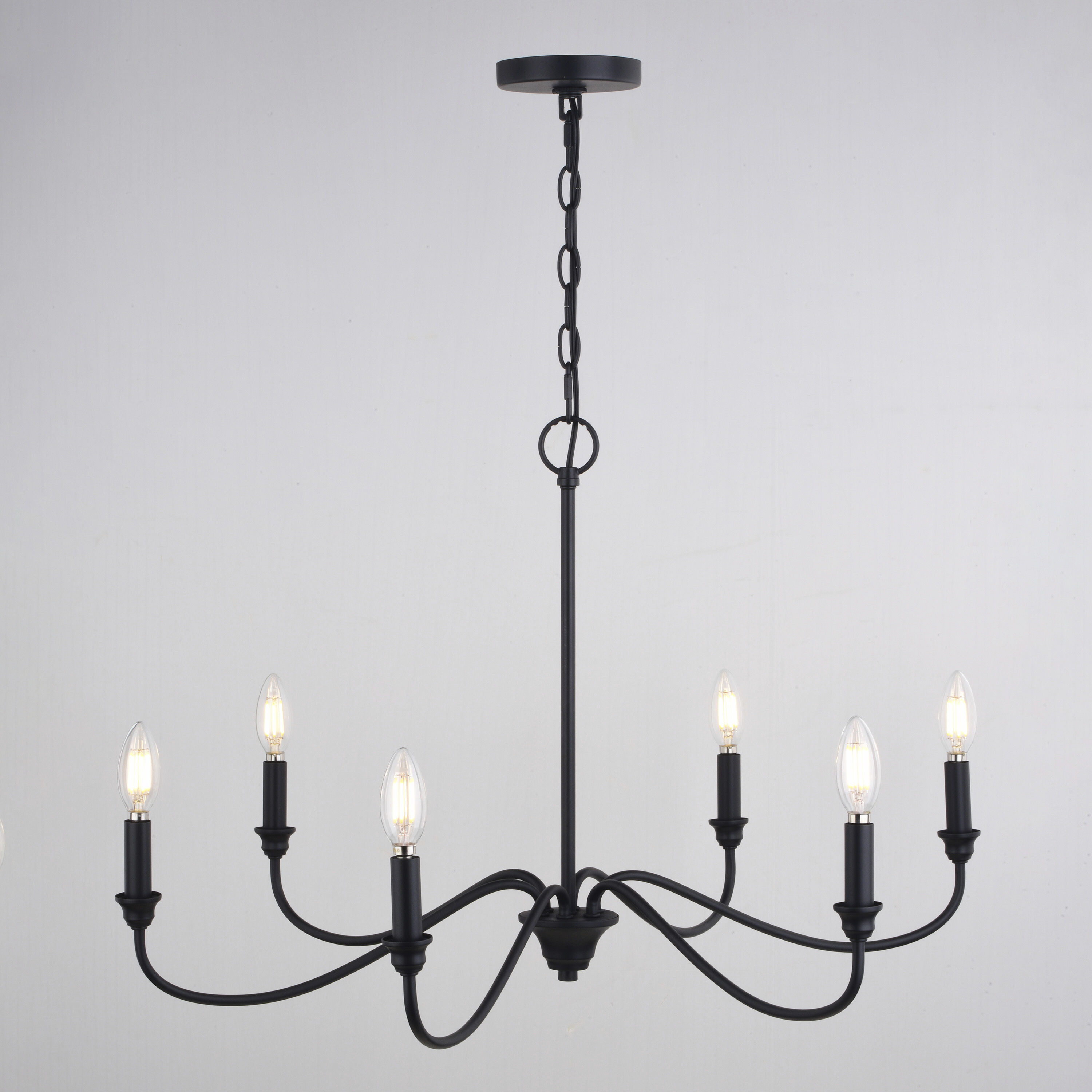 Annabelle LED 30 inch Matte Black Chandelier Ceiling Light