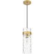 Fontaine 1 Light 5.75 inch Rubbed Brass Pendant Ceiling Light