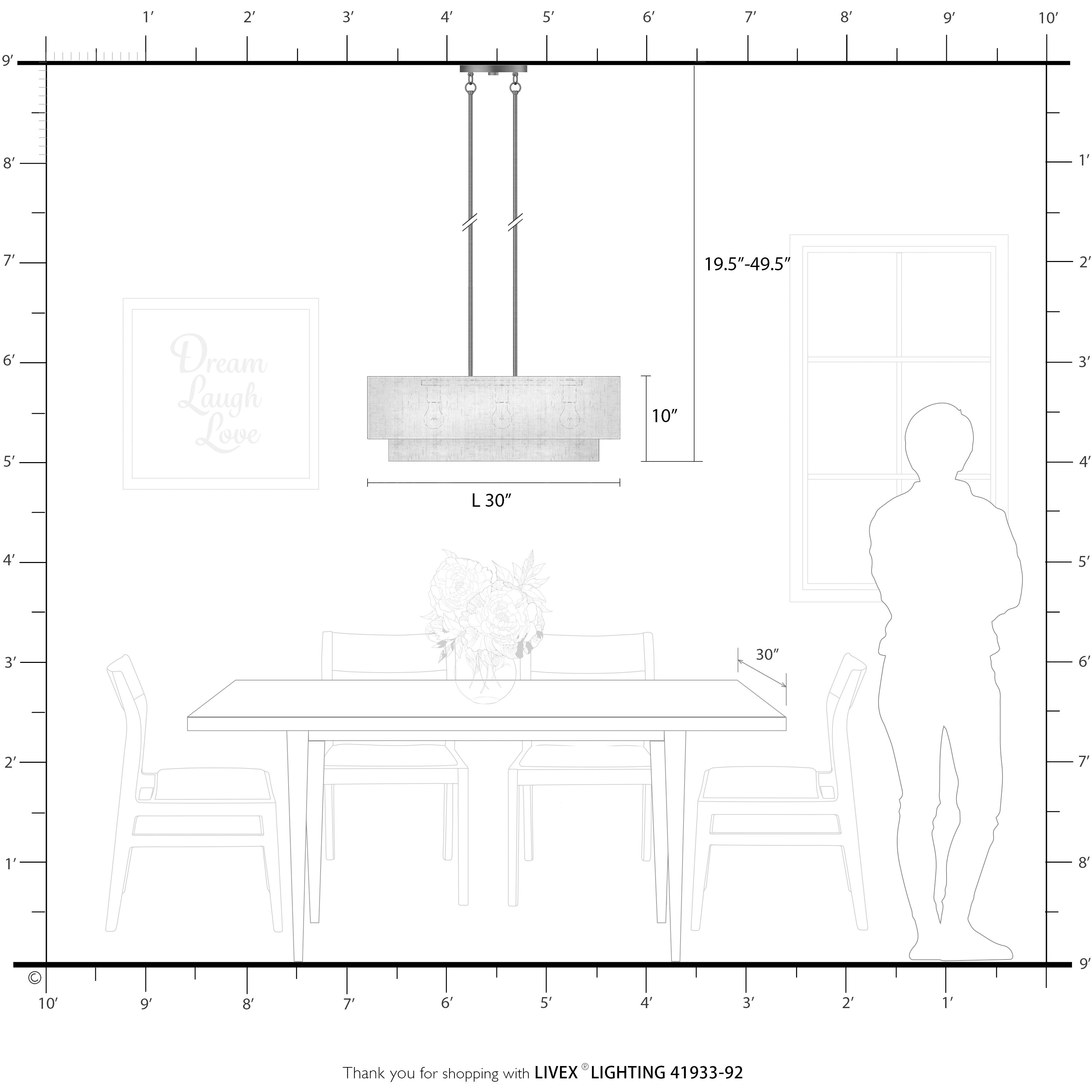 Manorwood 3 Light 30 inch English Bronze Linear Chandelier Ceiling Light, Medium