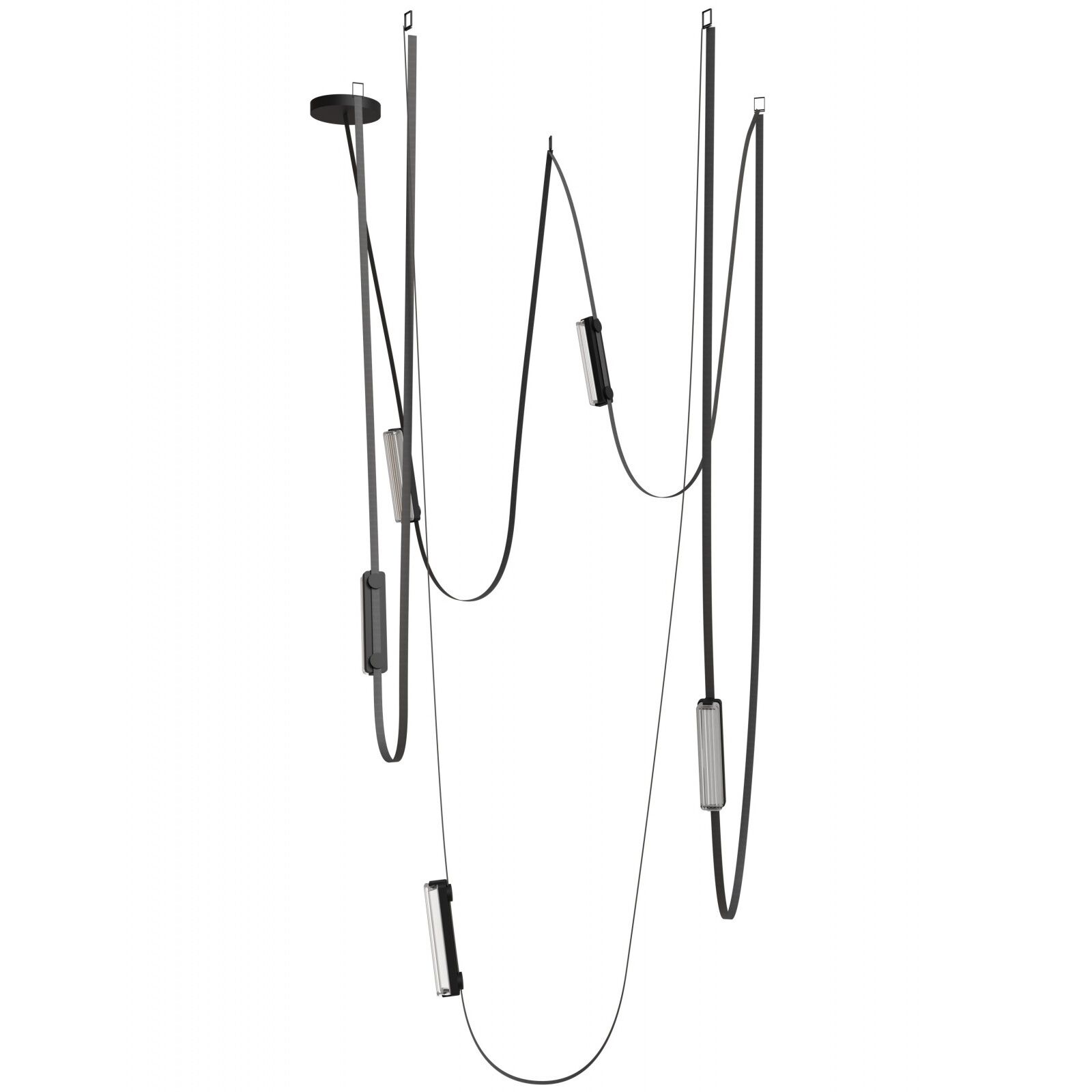 Fremont LED 2.5 inch Black Belt Chandelier Ceiling Light