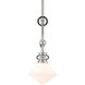 Rycroft 3 Light 43 inch Polished Nickel/White Linear Chandelier Ceiling Light, Rectangular