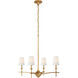 Thomas O'Brien Pippa 4 Light 34 inch Gild Chandelier Ceiling Light, Large