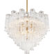 Addis 12 Light 26.75 inch Aged Brass Chandelier Ceiling Light in Tronchi Glass Clear