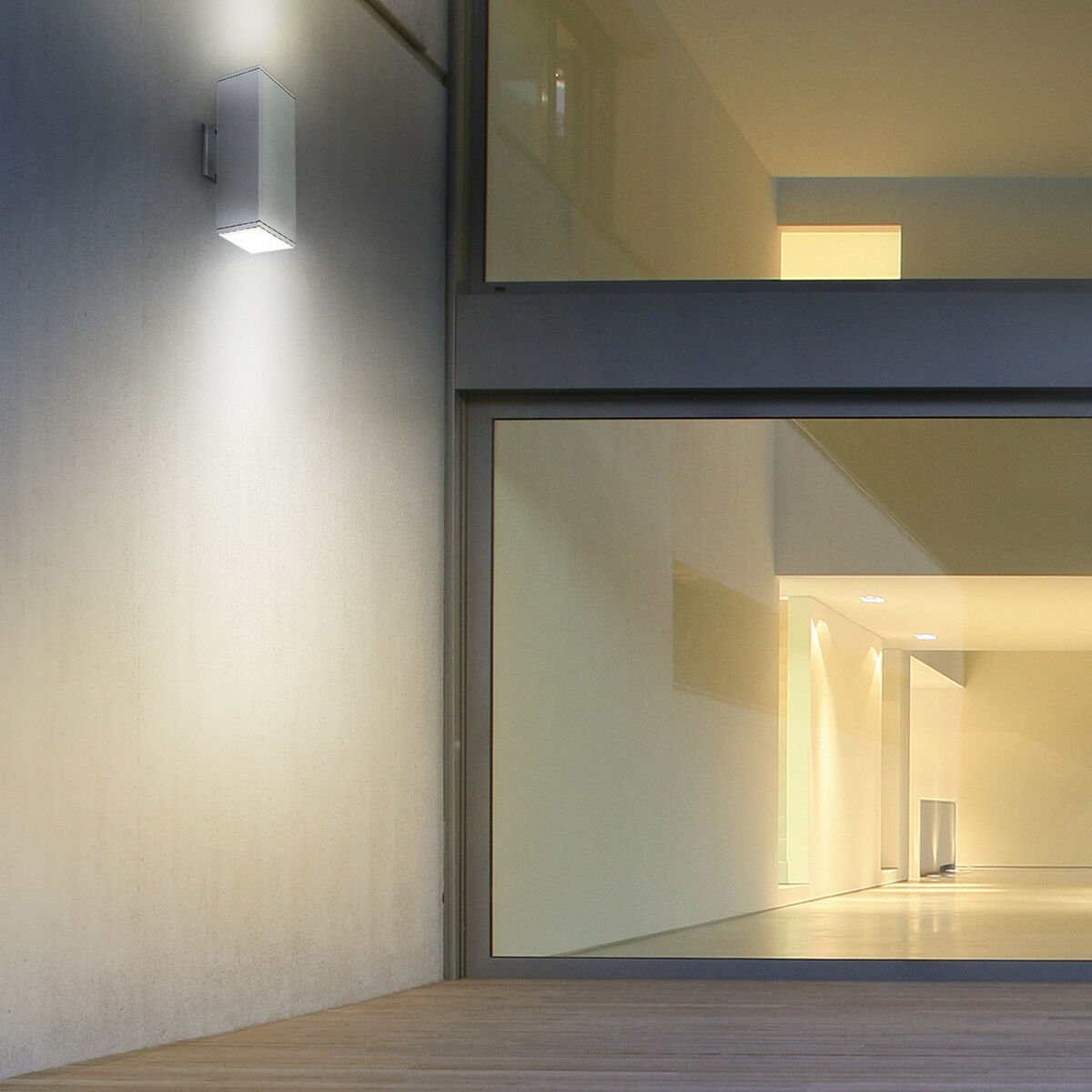 Ontario 2 Light 12 inch Grey Outdoor Wall Mount