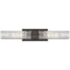 Ballston Urban 2 Light 24 inch Oil Rubbed Bronze Bath Vanity Light Wall Light in Striped Clear Glass