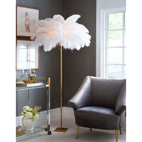 Regina Andrew Josephine 70 inch 60.00 watt Gold Leaf Floor Lamp Portable Light 14-1038 - Open Box
