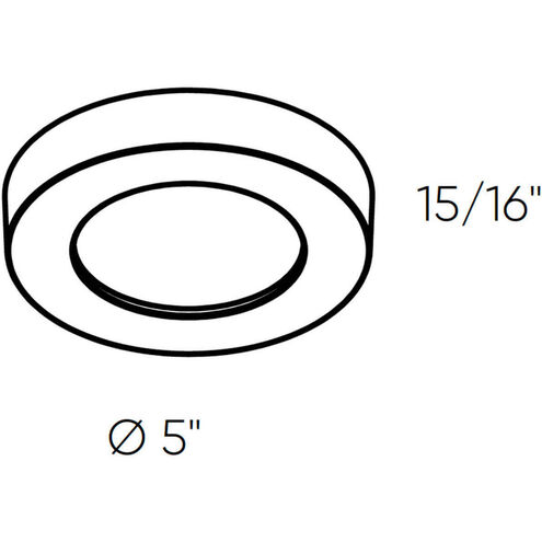 Prime 1 Light 5 inch White Flushmount Ceiling Light