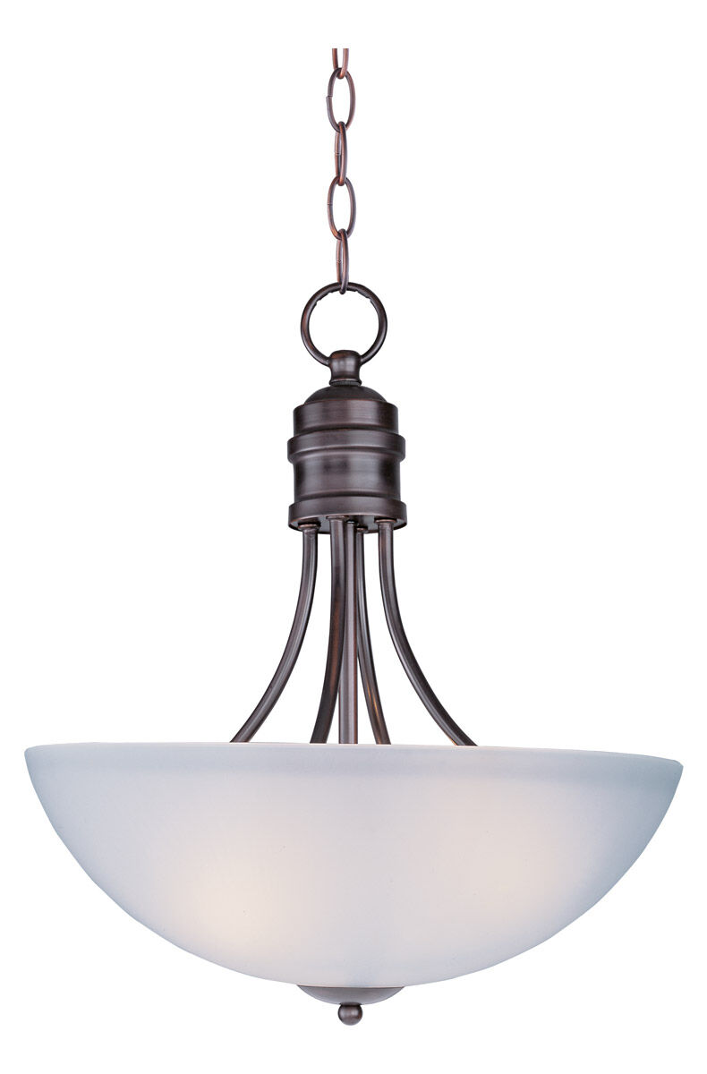 Logan 3 Light 15.5 inch Oil Rubbed Bronze Invert Bowl Pendant Ceiling Light