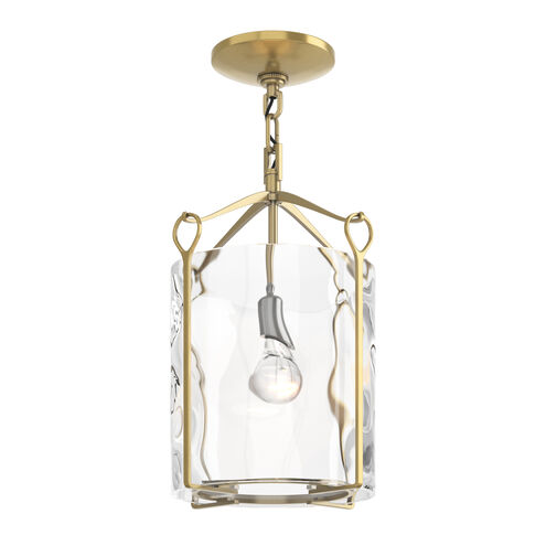 Bow 1 Light 9.8 inch Modern Brass Semi-Flush Ceiling Light in Water