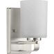 League 1 Light 5 inch Brushed Nickel Bath Vanity Wall Light